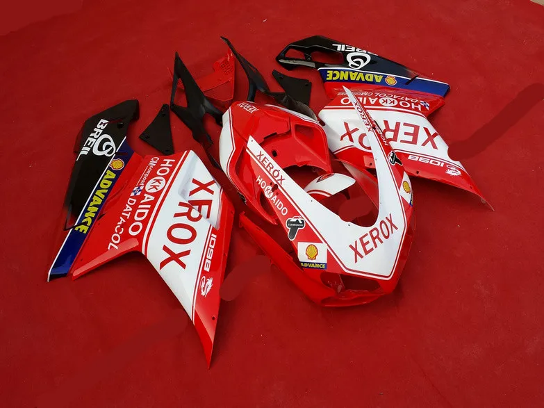 Комплект обтекателей для DUCATI 848 1098 07 08 09 10 11 12 ducati 1198 2007 2008 2011 ABS Топ Белый Черный