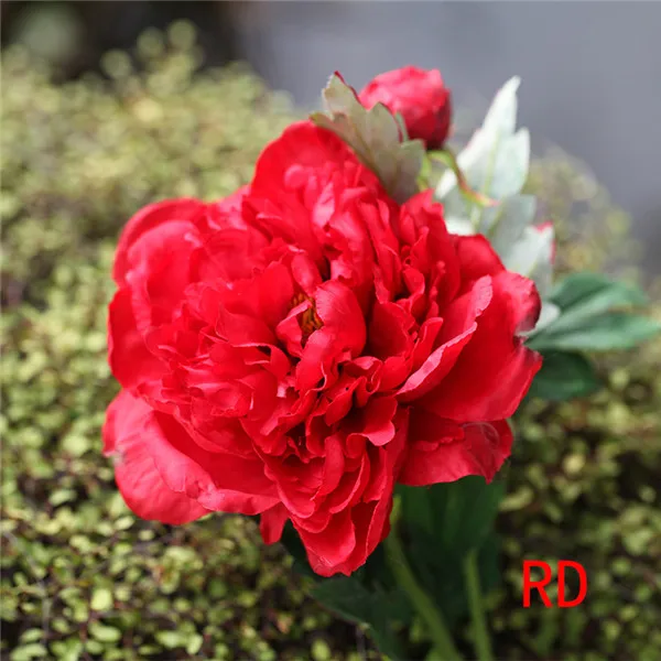 

Искусственные цветы YO CHO шелковые пионы 2 штуки