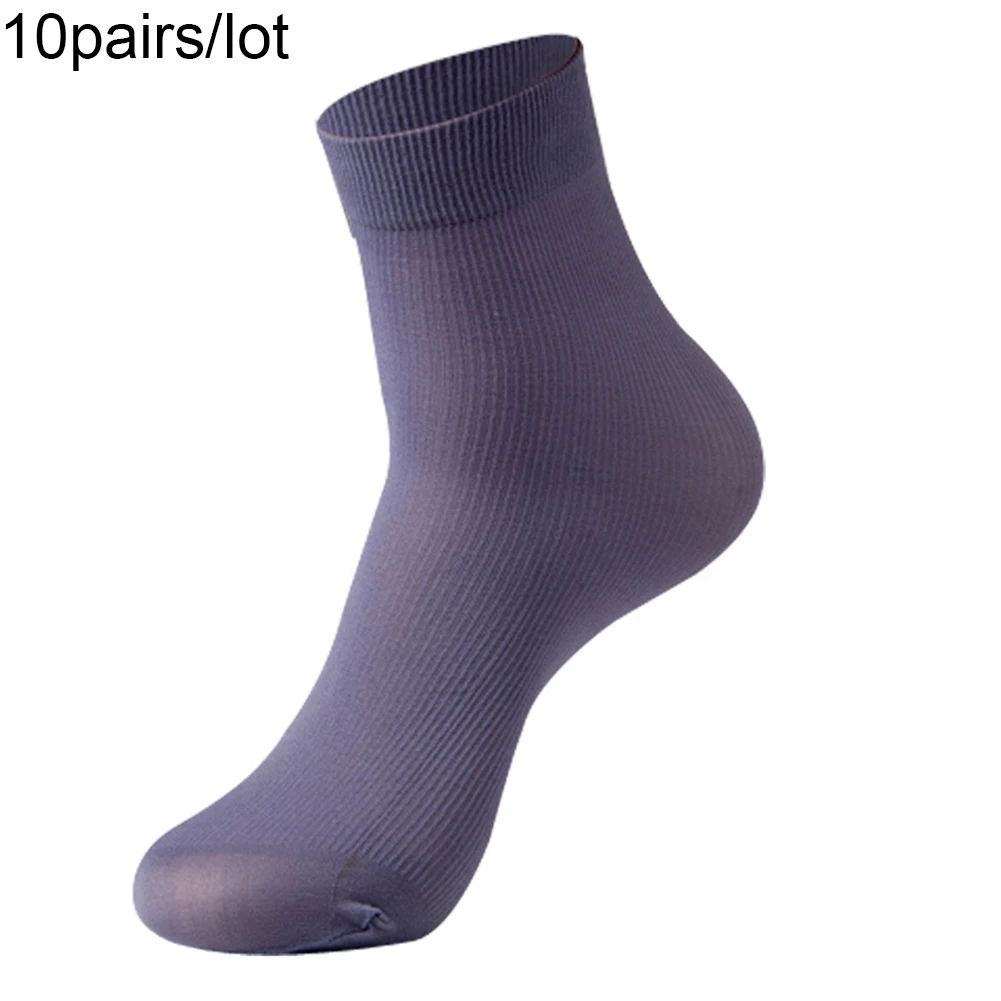 10 пар/комплект однотонные шелковые носки унисекс|Носки| |