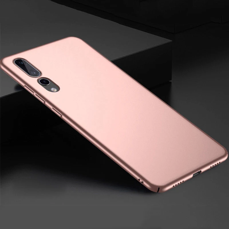 Rose Gold Роскошный Матовый Противоскользящий чехол для телефона huawei P20 Lite P20 Pro, жесткая пластиковая задняя крышка из поликарбоната для Huawai mate 20 10 Lite P30 Pro Capa - Цвет: Rose Gold