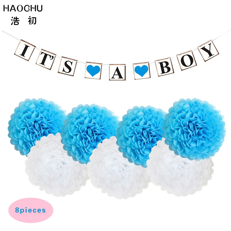 

HAOCHU синие/белые флажки с надписью It's A Boy