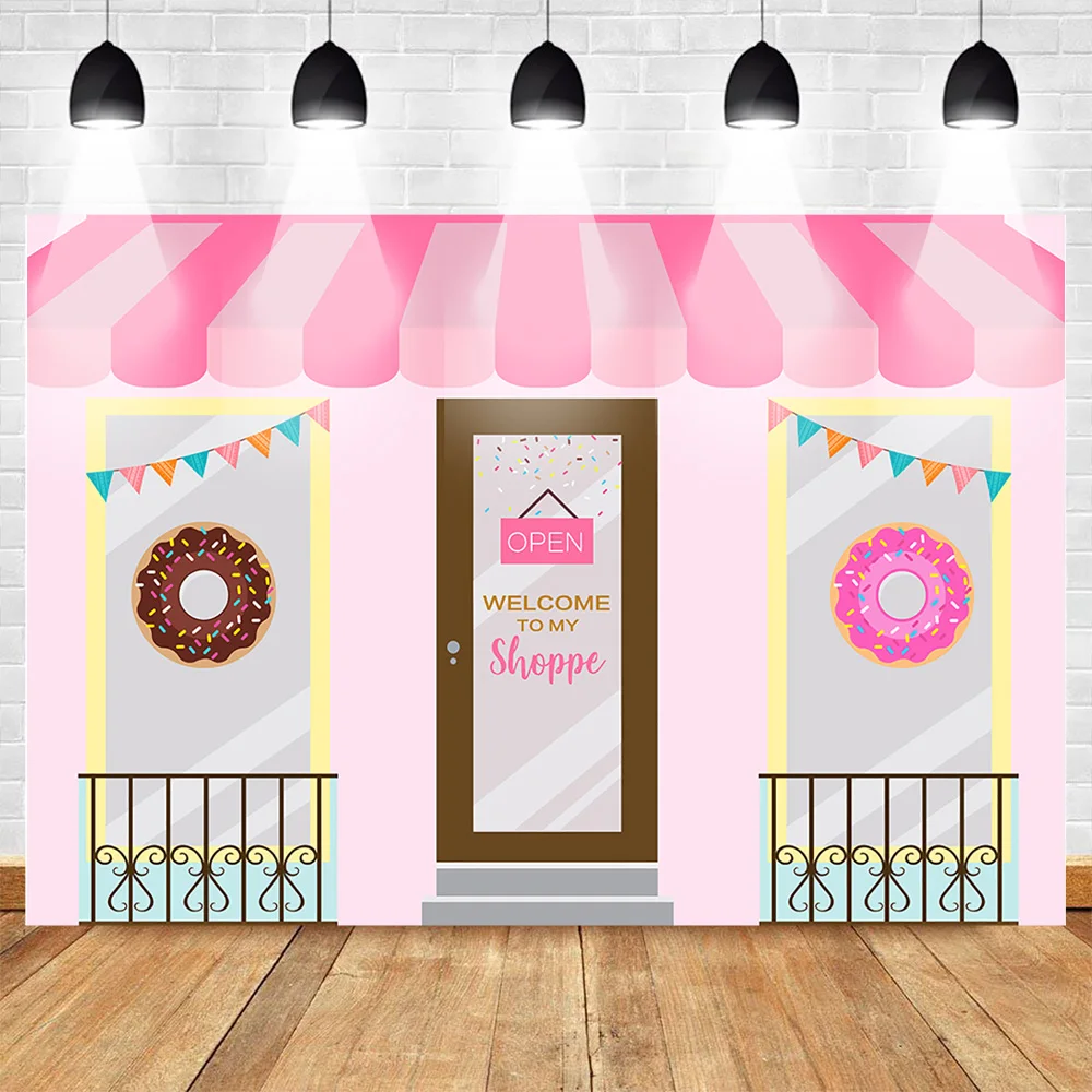 MOCSICKADonut Shoppe фон пончик торт стол День Рождения фотография для вечеринки Baby Shower
