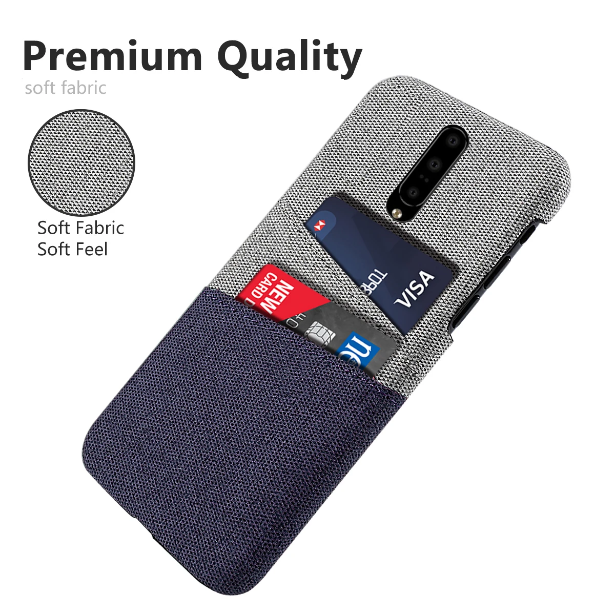 Для OnePlus 7 Pro Чехол в стиле ретро тканевый держатель для карт Ультратонкий чехол с