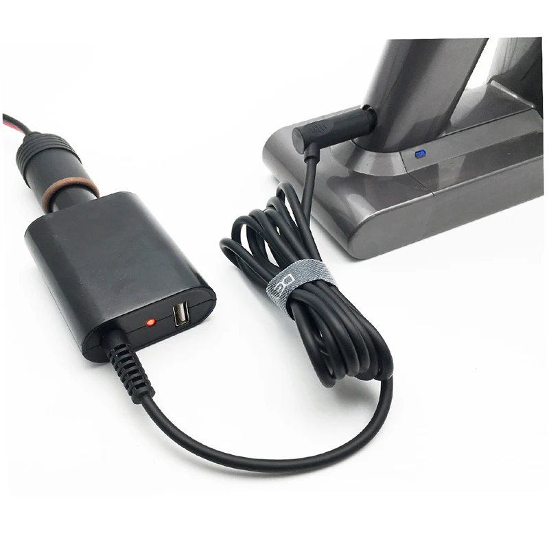 durable high quality power for dyson v6 v8 dc59 dc62 sv03 sv04 car charger vacuum parts 35w adapter dc 12 24v top accessories free global shipping