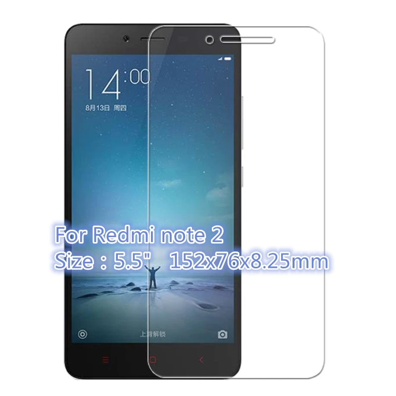 Закаленное Стекло для Redmi Note 2 Экран Защитная пленка Xiaomi защитный 5 дюймов |