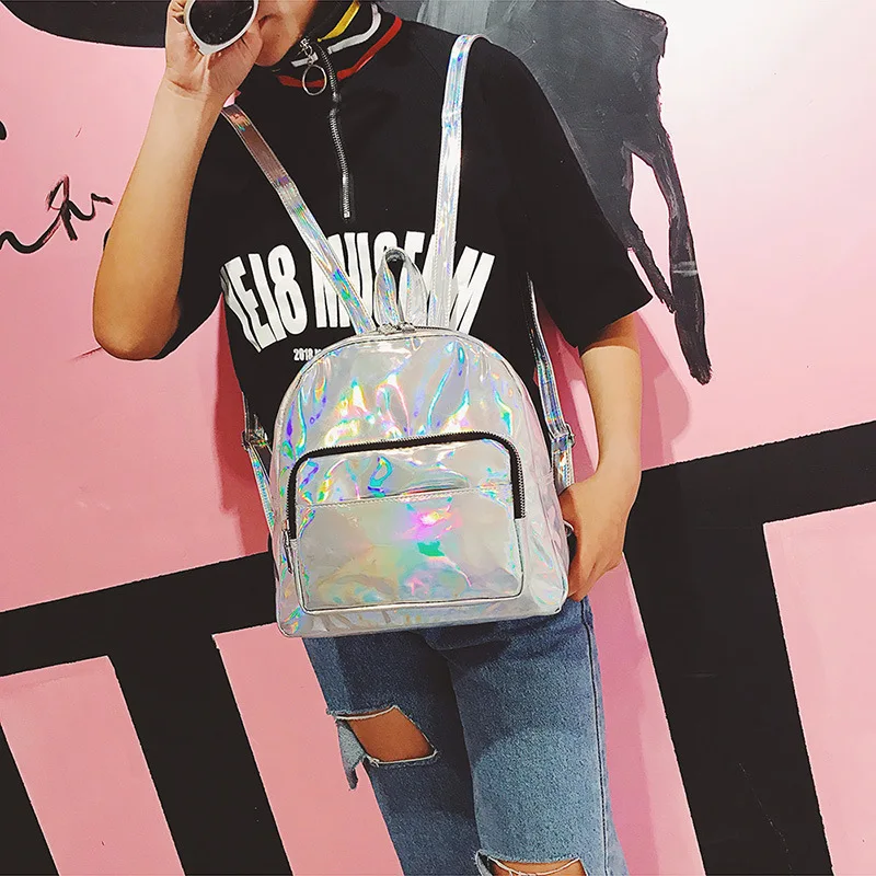 2019 Новый брендовый дизайнерский лазерный мужской рюкзак голографический в