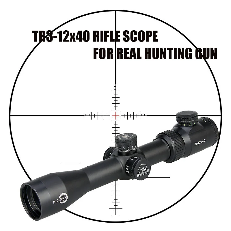Canis Latrans Новый тактический военный 3 12X TR3 12x40 кровянистые выделения прицел для игра