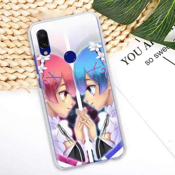 01 Аниме RE ZERO Ram Rem чехол для Xiaomi Redmi Note 5 6 7 Pro 4X7 6 6A 5 Plus 5A S2 GO Pocophone F1 чехол для телефона Coque - Цвет: 01