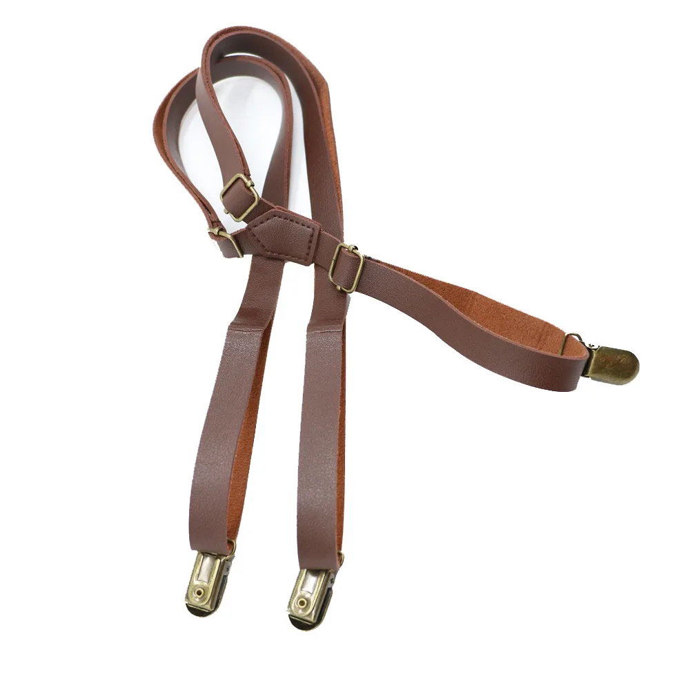 Подтяжки Y-образные винно-красные однотонные с трещинами на лице 110*1 5 см |