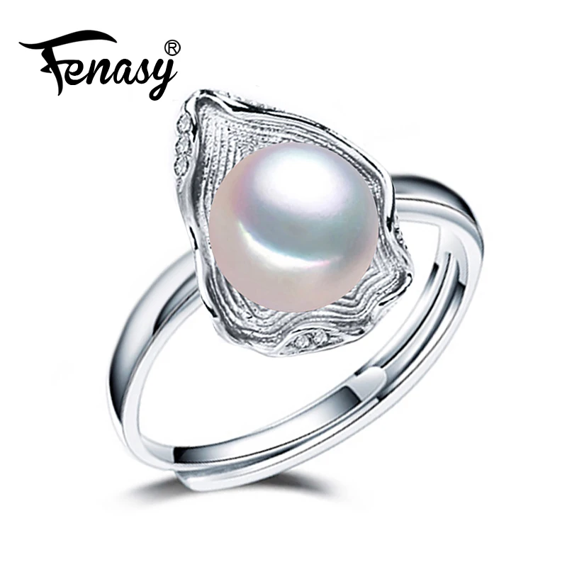 FENASY кольца из натурального жемчуга новые модные стерлингового серебра 925 пробы