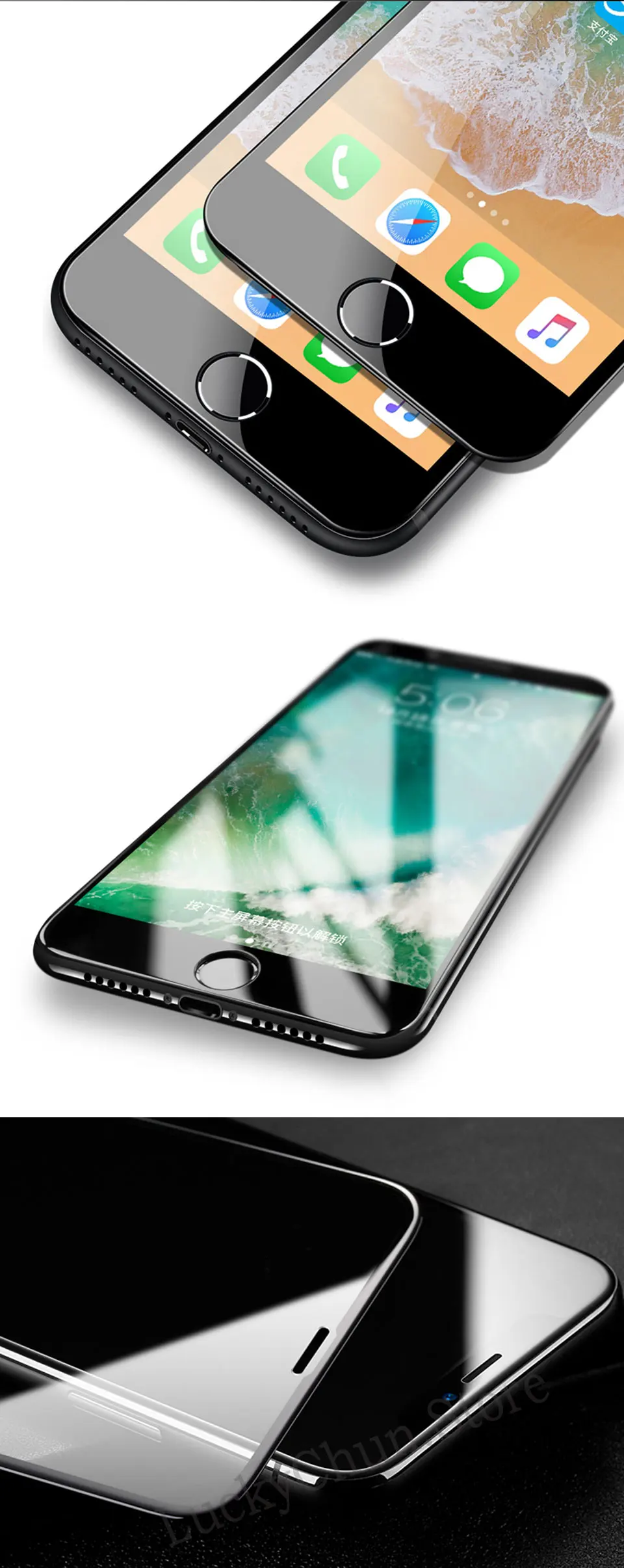 2 шт./лот 9D Защитное стекло для iphone 8 7 6 6s стекло для iphone 7 6 X 6s plus закаленное стекло для iphone XR Xs 11 Pro MAX