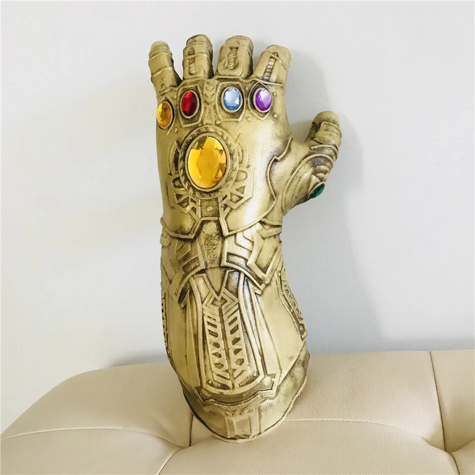 Thanos Gloves 1/1 перчатки Железного человека, перчатки для косплея, перчатки Железного человека, светодиодный светильник, инфракрасная пуля, фигурка железного человека, экшн-игрушка для взрослых, перчатки - Цвет: Thanos Gloves