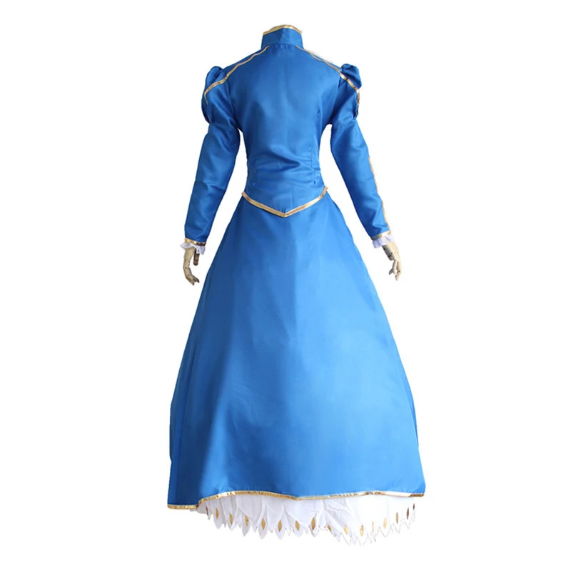 Saber Arturia Pendragon Anime Fate/ZERO Fate/stay night Cosplay Cartoon Halloween Cos Woman Blue battle suit Costume | Тематическая