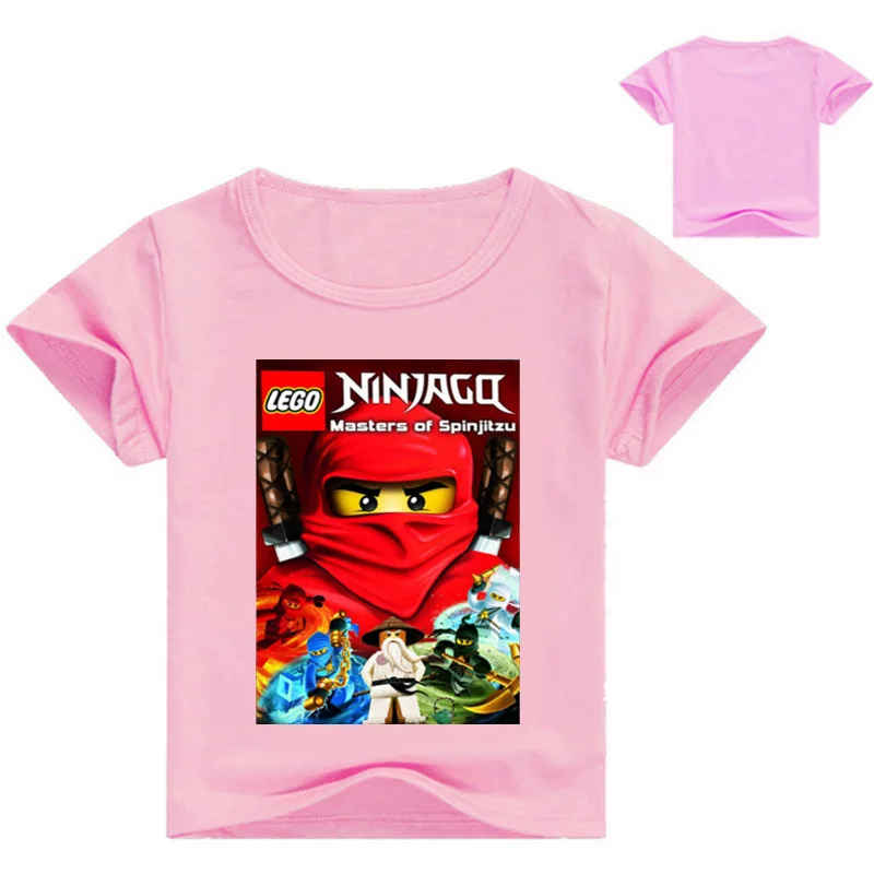 Детская летняя футболка новинка 2018 Ninjago унисекс для мальчиков и девочек топы с