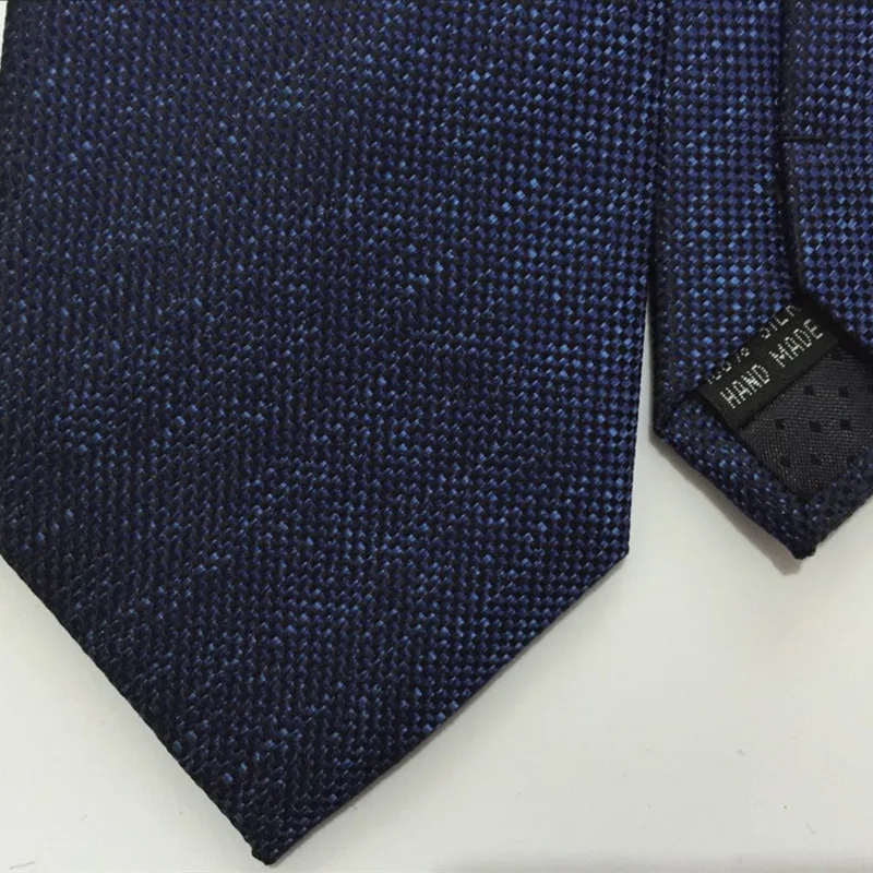 Мужской галстук в клетку голубой черный жаккардовый Шелковый свадебные костюмы