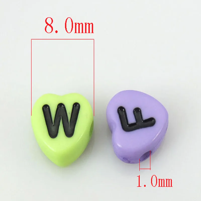 Бусины микс в форме сердца буквы алфавит акриловые бусины для изготовления