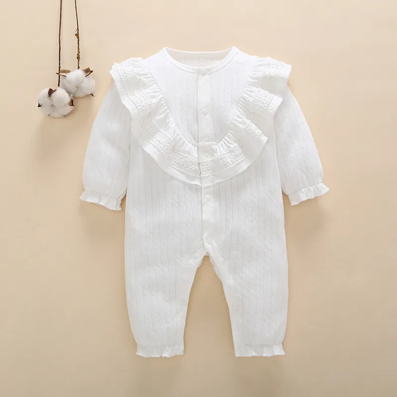  Одежда для малышей Комбинезоны с пуговицами 100% хлопок С длинными рукавами Милый