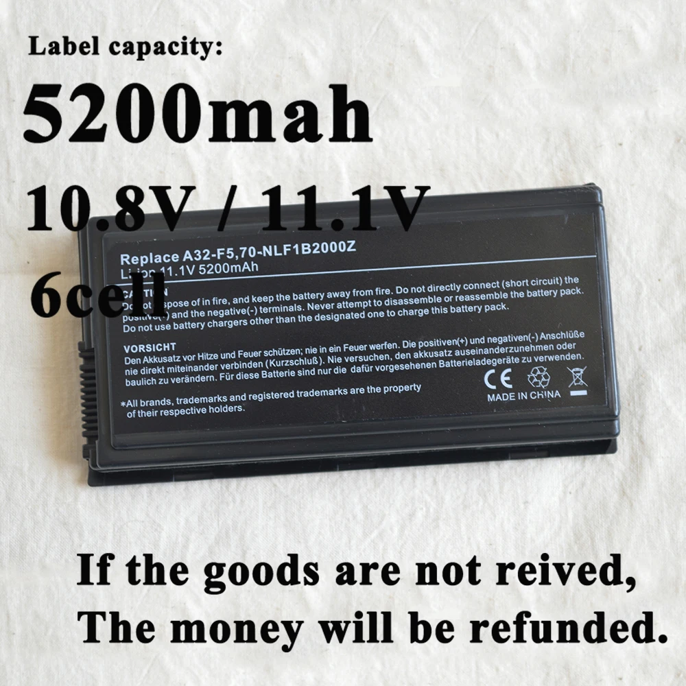 Аккумулятор для ноутбука ASUS X50 X50C X50GL X50M X50N X50R X50RL X50SL X50Sr X50V X50VL X59Sr A32 F5 Pro50 Pro55 X58 X59 X59SL