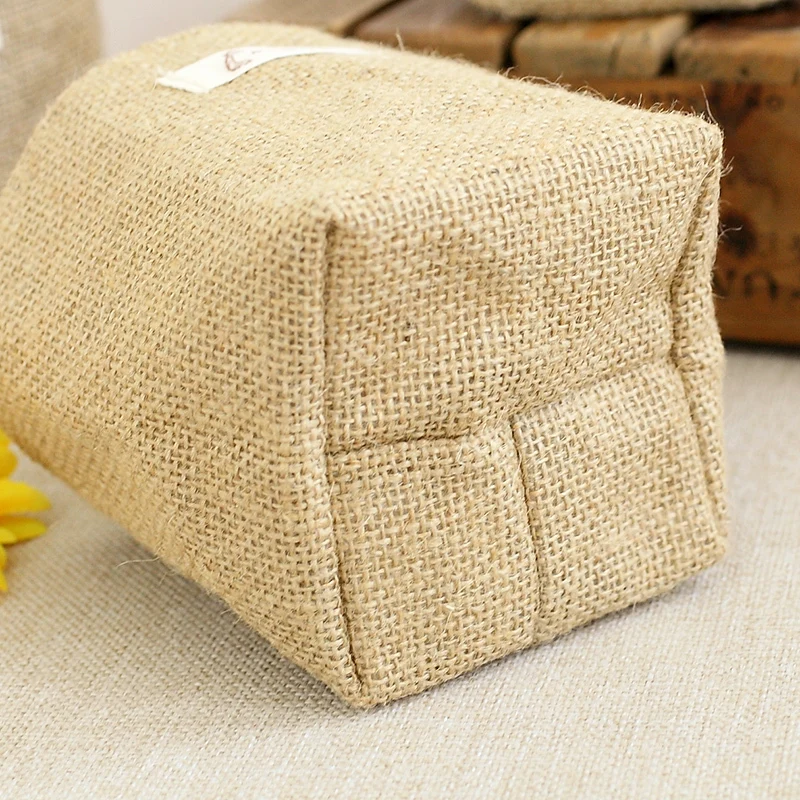 Zakka стильный ящик для хранения джут с хлопковой подкладкой корзина всякой
