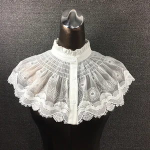 Женское винтажное ожерелье-чокер, черноеБелое цветочное ожерелье с имитацией рубашки Питера Пэна, ожерелье-чокер