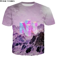 plstar cosmos 2018 summer fashion t shirt nintendo 64 vaporwave snowy mountain collection game 3d print women men t shirt
