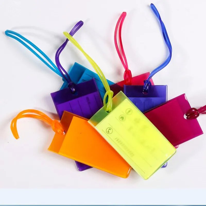 Багажная Бирка ПВХ материал многоцветный и смешать моды дорожные сумки теги тяга