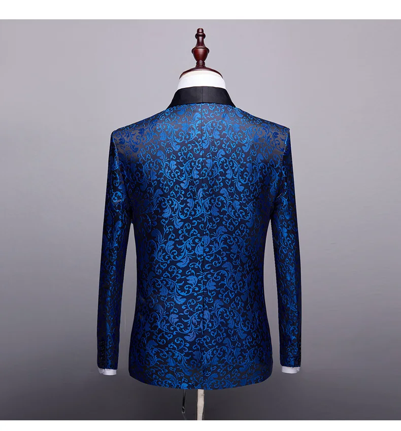 Мужской синий Блейзер приталенный пиджак на одной пуговице мужские свадебные