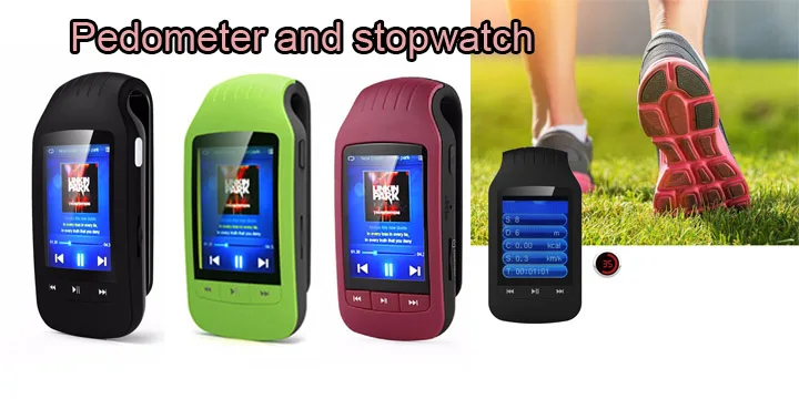 Bluetooth MP4 плеер 8 Гб спортивный мини клип HD MP4 музыкальный плеер Поддержка шагомер FM радио Запись слот для sd-карты 1,8 дюймов 1037
