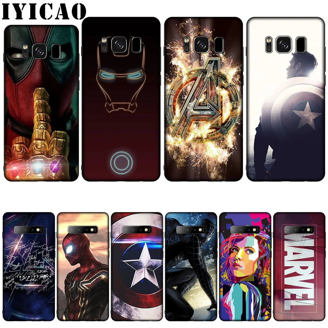 MARVEL The Avengers Silicone Soft Phone Case for Samsung Galaxy S20 S10 S9 S8 Plus Lite Ultra S6 S7 Edge S10e E Cover |