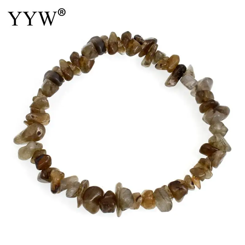12 Colors Natural Gem stone Bracelet Healing Elastic Charm Chip Beads Crystal Bracelets For Women Fashion Jewelry Boho Bangles | Украшения