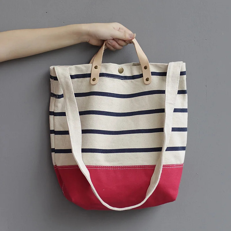 Новый Полосатый Сумки холсты простой Повседневное сумка моды диких хит Цвет
