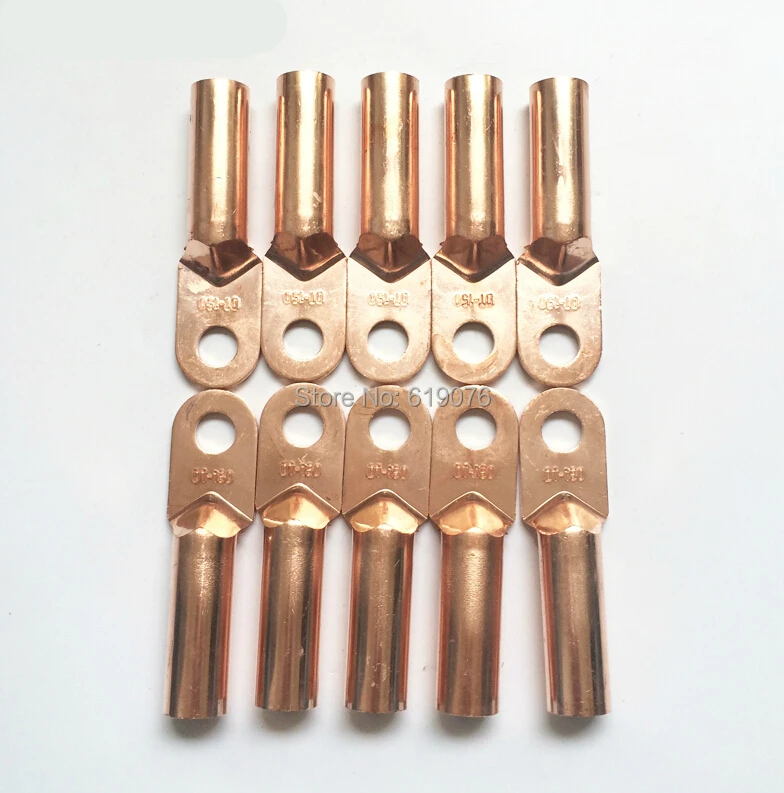 

10Pcs 150mm2 Cable Lug Terminal Connector Copper Tone for 14.5mm Dia Bolt DT-150 SS