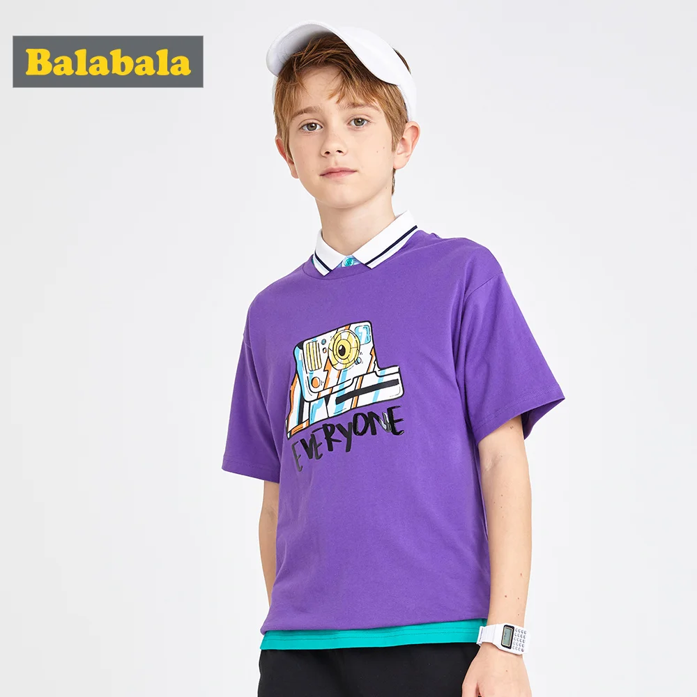 BalabalaBoys/футболка 2019 г. Новая летняя детская одежда с короткими рукавами для