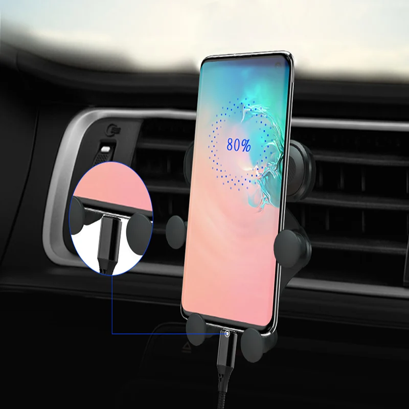 Держатель для телефона NILLKIN, подставка для iPhone 8X7, гравитационная подставка для телефона samsung S9 S8, поддержка 4-6,5 дюймов, держатель в автомобиль, зажим на вентиляционное отверстие