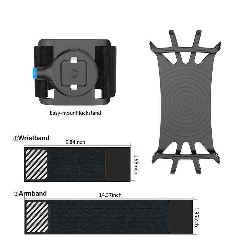 Armband-Wristband Нарукавная повязка для размера 4 ''4,5'' 4,7 ''5'' 5,5 ''6'' 6,5 дюйма, спортивный Чехол-держатель для мобильного телефона iphone huawei samsung Xiaomi - Цвет: Armband-Wristband