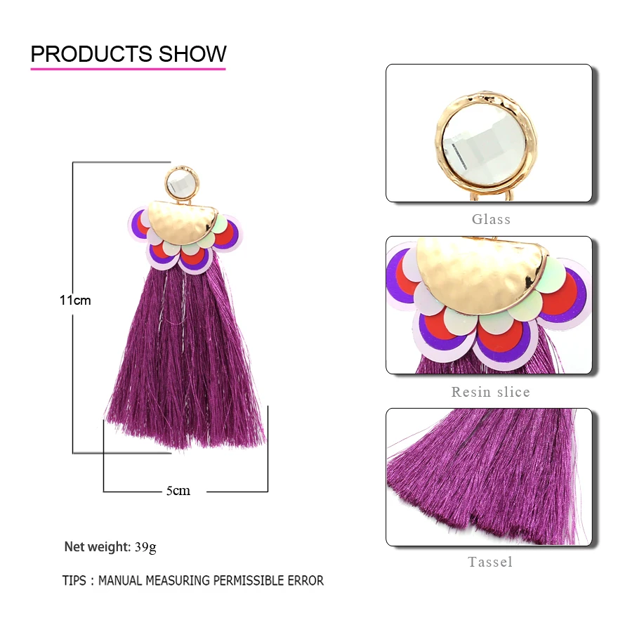 Vodeshanliwen Лидер продаж брендовые длинные серьги с кисточками новые богемные