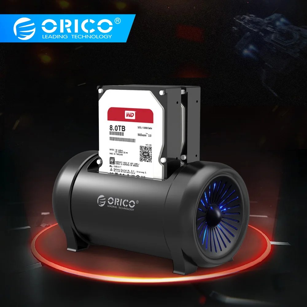 ORICO Dual Bay USB 3,0 на Sata клон Hdd док-станция 3,5 2,5 жесткий диск драйвер внешний адаптер Дубликатор Коробка Чехол SSD 20 ТБ