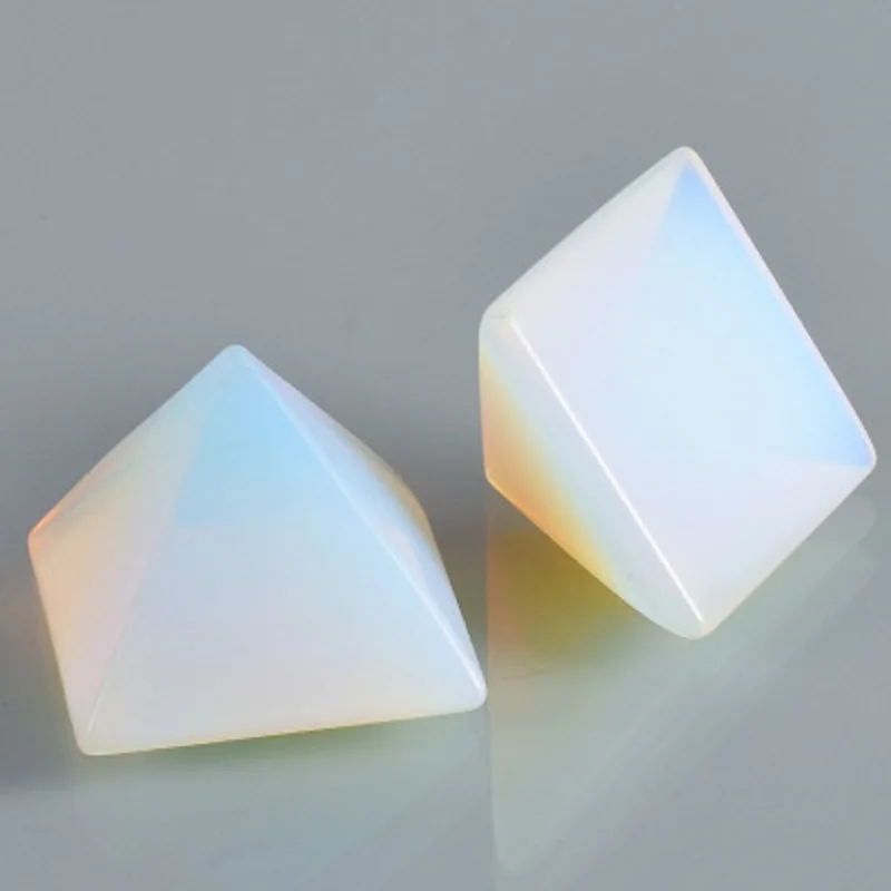 Хрустальная пирамида лунный камень подвеска 30 мм * оптовая продажа чакра кварц