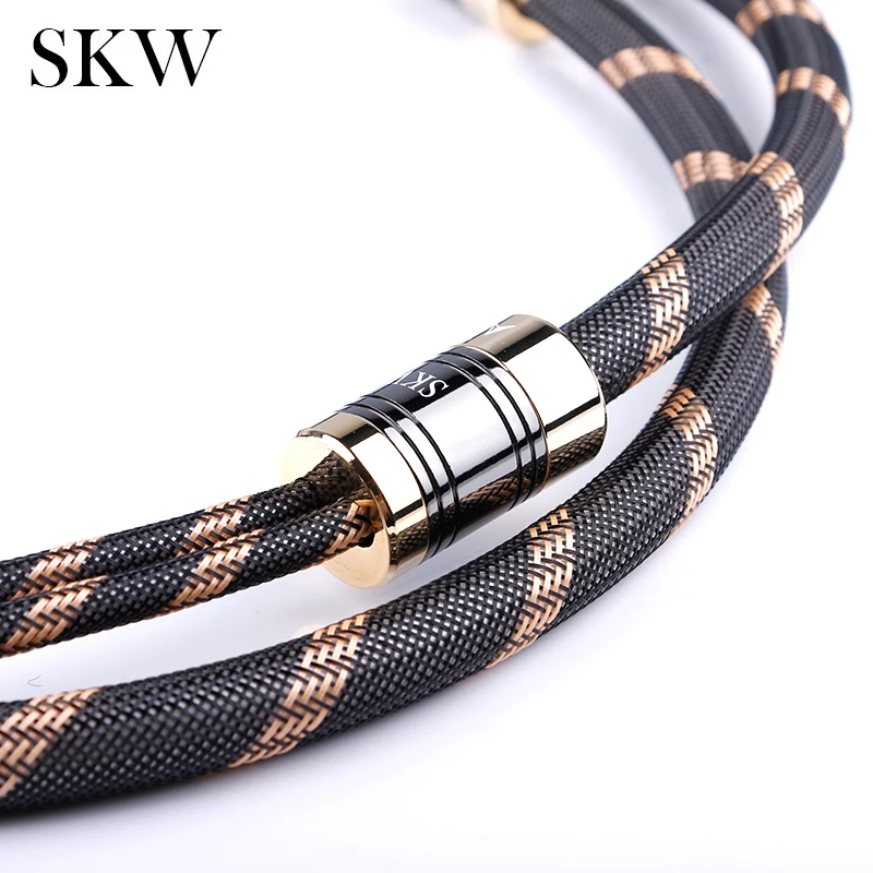 Высококлассный аудиокабель SKW 2RCA на 6N OCC сплиттер из высококачественного сплава 1