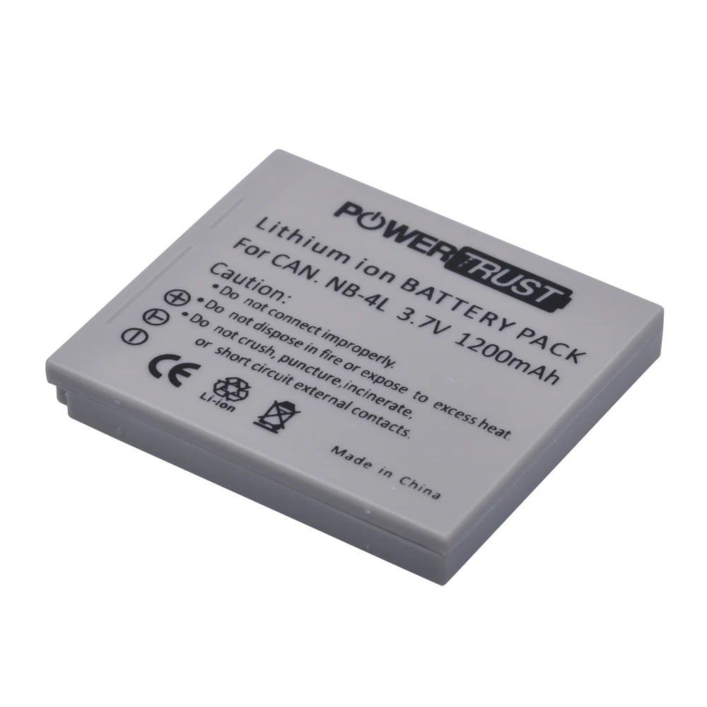 PowerTrust 3 шт. 1200 мАч NB-4L NB 4L NB4L батарея для камеры Canon IXUS 30 40 50 55 60 65 80 100 I20 PowerShot SD1000 1100 |