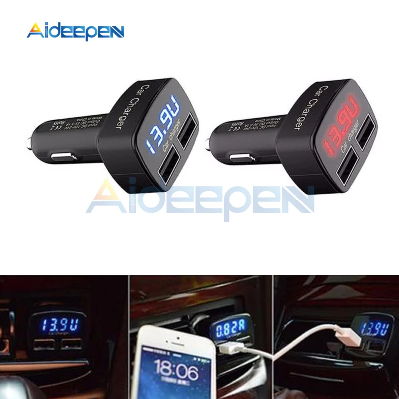 Универсальное автомобильное зарядное устройство 4 в 1 с двумя USB 5 3 а