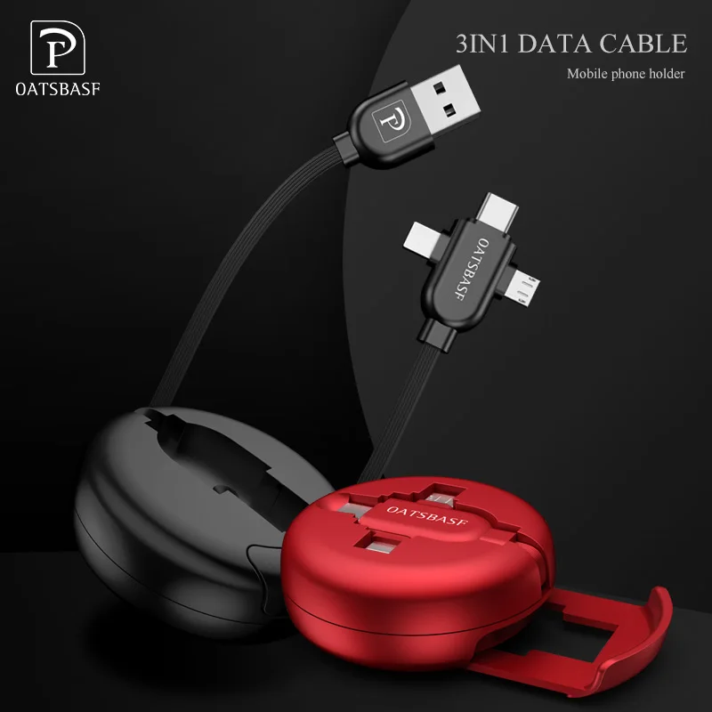 Usb-кабель Oatsbasf для iPhone X 8 7 6 зарядное устройство 3 в 1 Micro USB кабель Android type c type-c