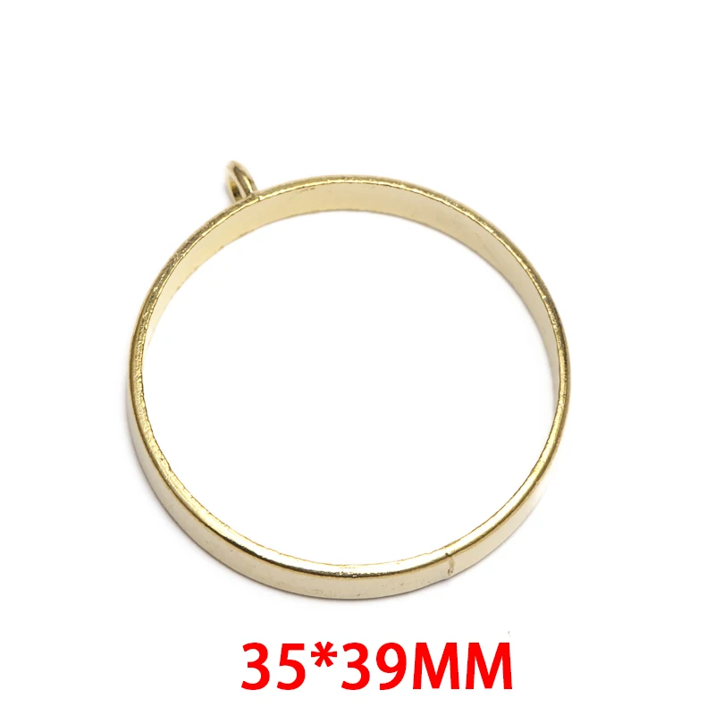one ear gold 10 шт./лот пустая основа для Подвески Винтаж Шарм фоторамка бронзовый тон древнее ожерелье кулон DIY украшения капельки поставки - Цвет: one ear gold