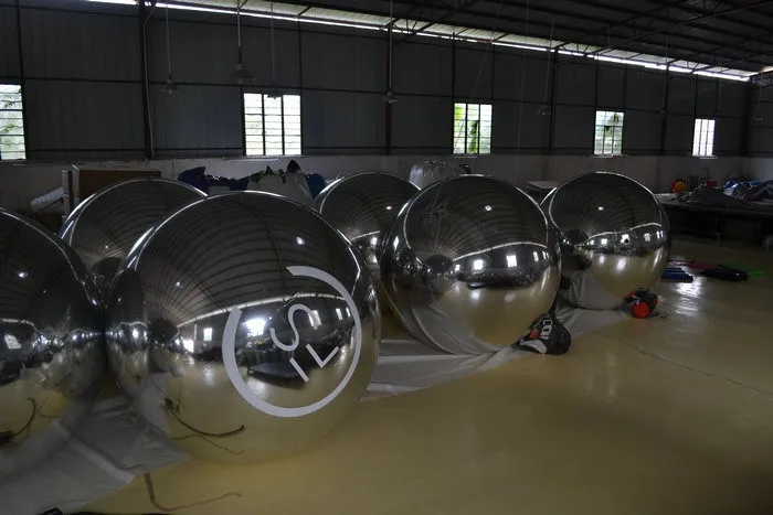 Надувной зеркальный шар 1 5 м серебристый для украшения сцены|balls for|ball ballinflatable ball |