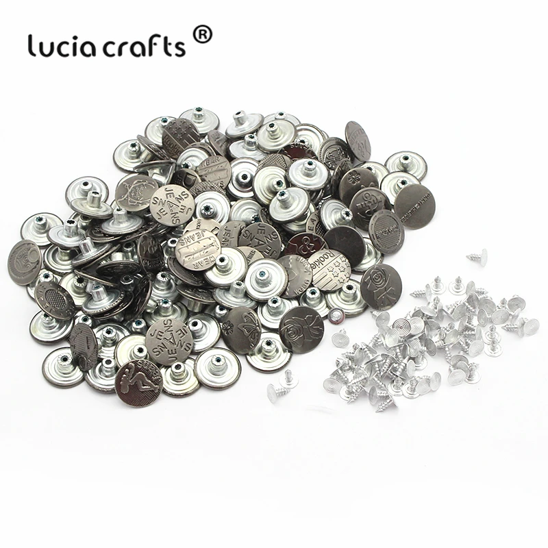 Lucia crafts 20 компл./лот металлические пуговицы смешанного стиля из металла для конических фрез для джинсов оригинального дизайна Fasterners DIY Швейные Одежда Аксессуары G1001