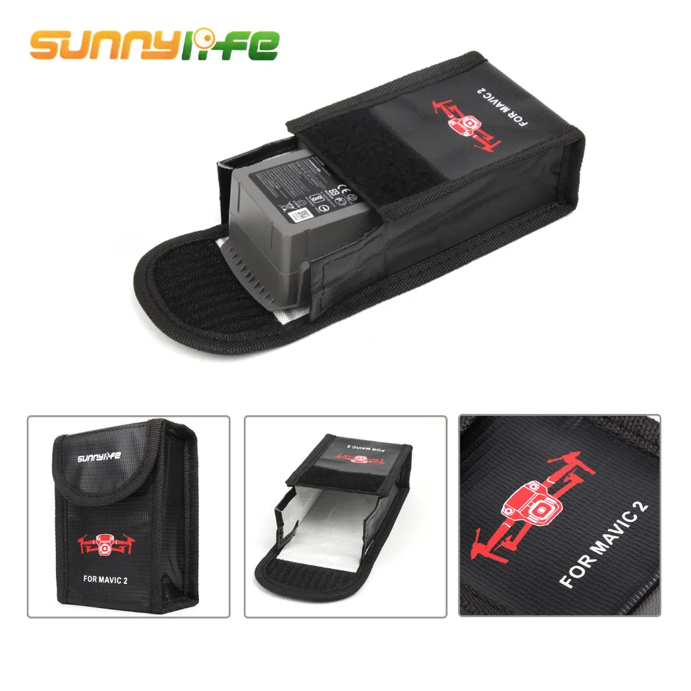 

SUNNYLIFE Explosion-Proof Lipo Battery Safe Safety Guard Charging Storage Holder Bag For DJI Mavic 2 Pro/2 Zoom Drone Accessory