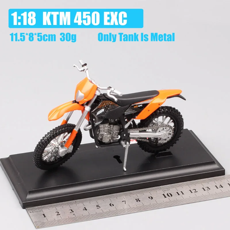 Maisto 1:18 миниатюрные весы KTM 450 EXC мотоцикл грязи гоночные транспортные средства литье под давлением модель игрушки гоночные миниатюрные хобби коллекторы