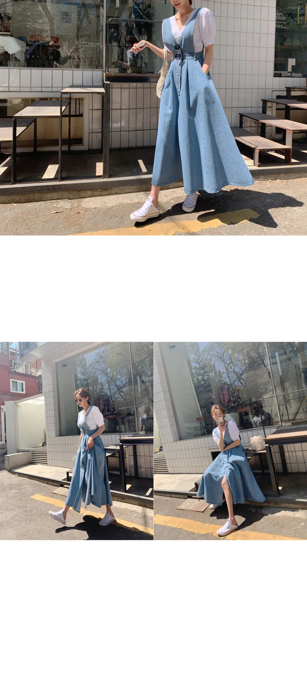 LISM корейское длинное ТРАПЕЦИЕВИДНОЕ женское джинсовое платье Vestido с глубоким v-образным вырезом на одной пуговице, джинсовые комбинезоны с высокой талией, летнее платье с открытой спиной