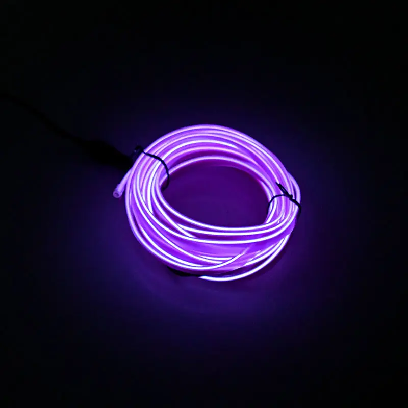 purple 5 м автомобильный интерьерный светильник usb/сигарный светильник er холодный светильник DIY автоматический светодиодный декоративный светильник для приборной панели - Название цвета: purple