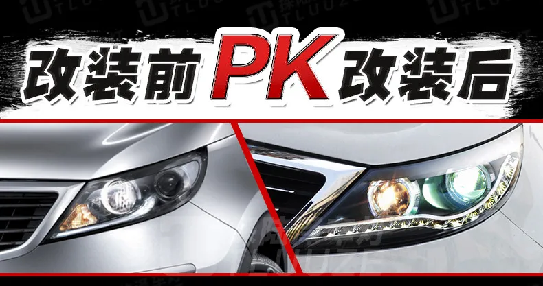 Автомобильный Товары для VLAND автомобиль лампа для KIA Sportage фар 2010- Sportage R светодиодный головной свет с DRL H7 ксеноновая лампа объектив